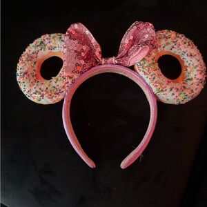 Pink Sequin Donut Ears Headband